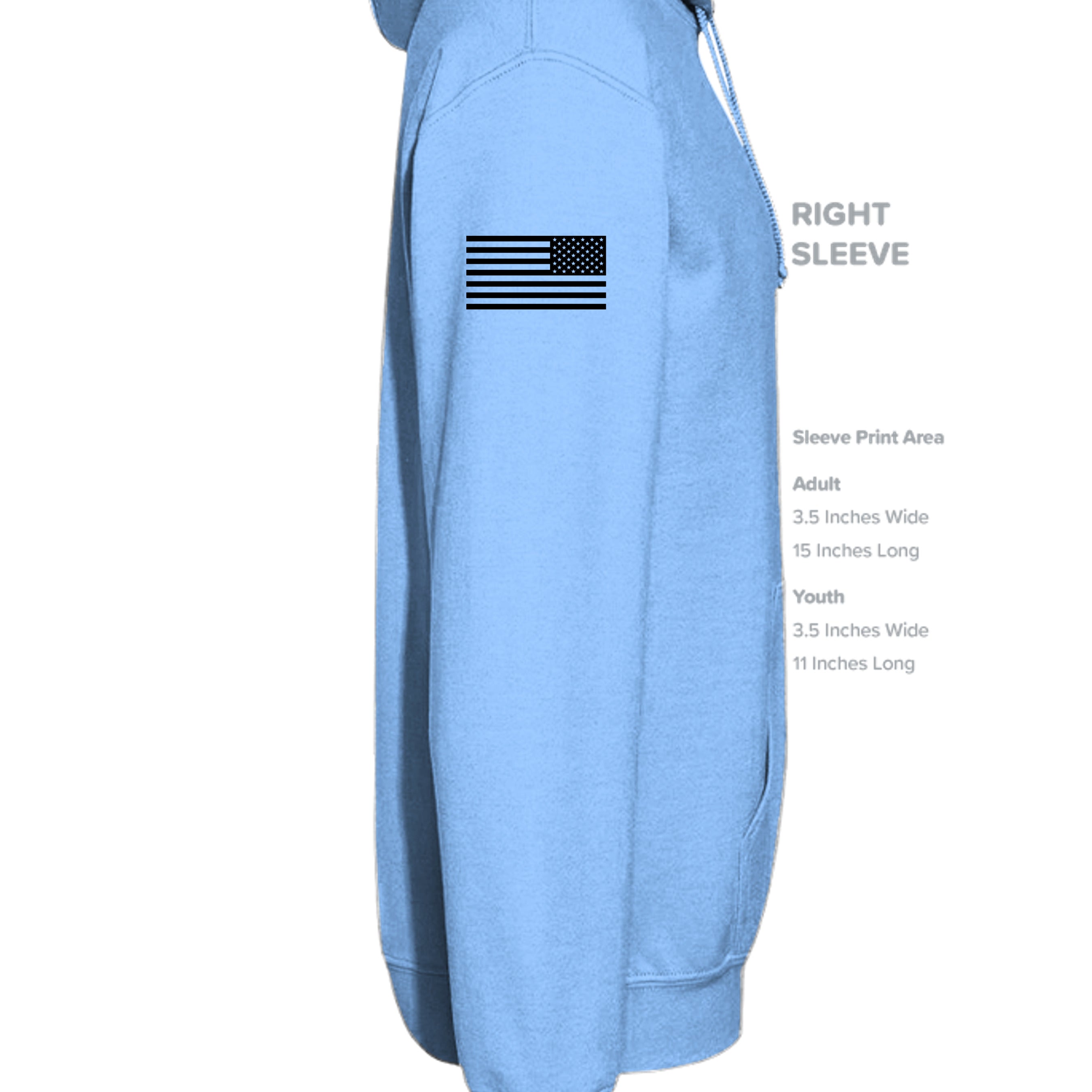CAROLINA BLUE - G185 - SLEEVE_RIGHT